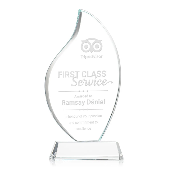 3/4" thick Starfire Crystal Flame with rounded edges and mounted on... from ASI 84592 St Regis Group / St Regis