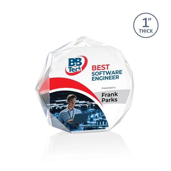 The Piedmont VividPrint™ Award is a dynamic freestanding polygon with recessed... from ASI 84592 St Regis Group / St Regis