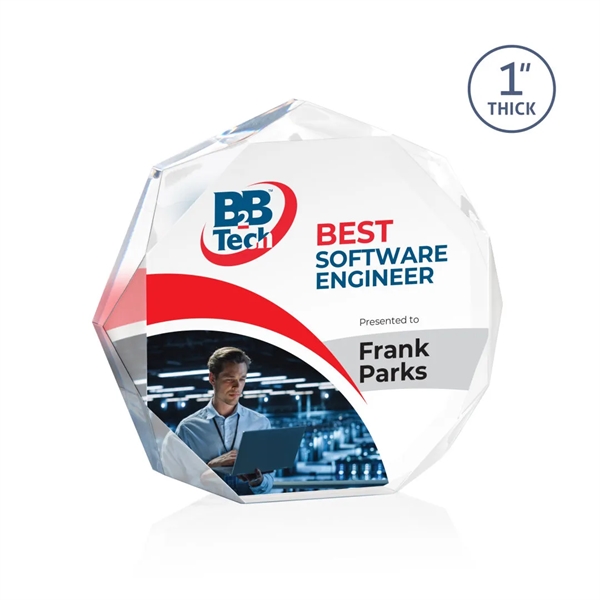 The Piedmont VividPrint™ Award is a dynamic freestanding polygon with recessed... from ASI 84592 St Regis Group / St Regis