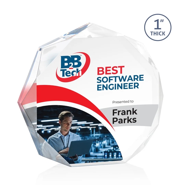 The Piedmont VividPrint™ Award is a dynamic freestanding polygon with recessed... from ASI 84592 St Regis Group / St Regis