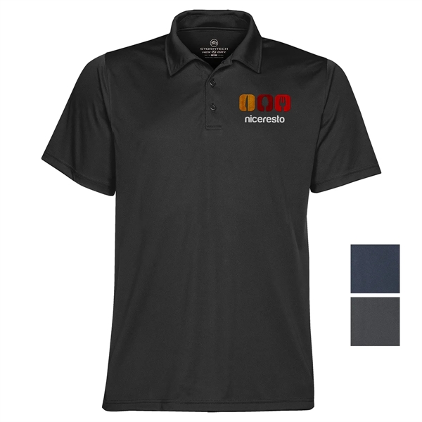 Men's polo with moisture-wicking and snag-resistant fabric, 3-button placket, self-fabric collar... from ASI 61125 Hit Promotional Products / Hit®