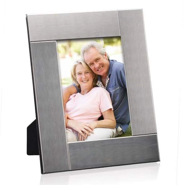 Cirque Frame - Brushed Stainless Steel 4"x6"... from ASI 84592 St Regis Group / St Regis Crystal