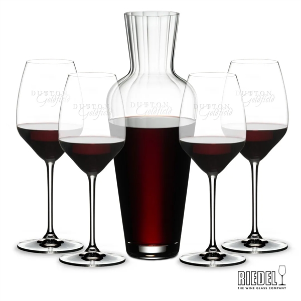 The RIEDEL Mosel Decanter & Extreme Wine Glasses come together to... from ASI 84592 St Regis Group