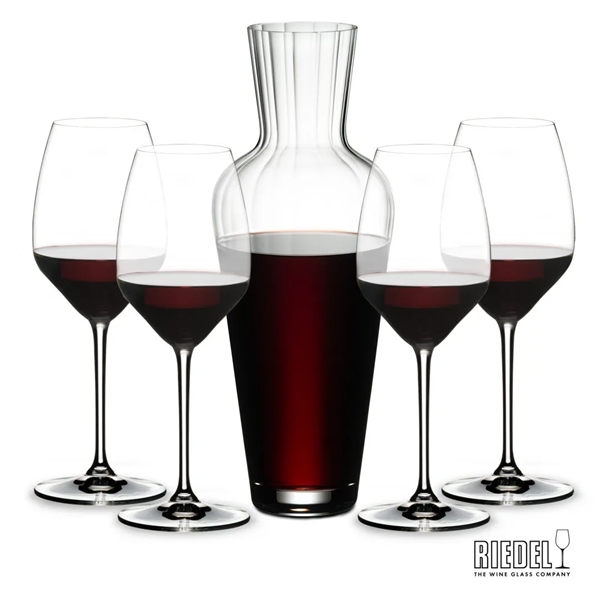 The RIEDEL Mosel Decanter & Extreme Wine Glasses come together to... from ASI 84592 St Regis Group