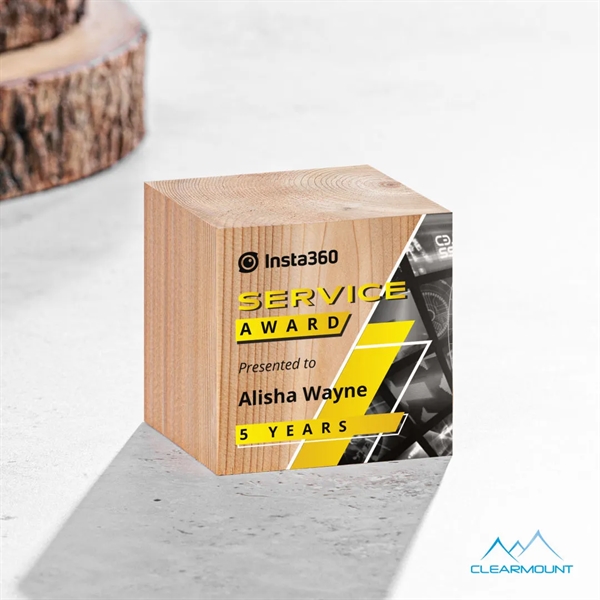 The Feuille Award is a simple wooden cube that has so... from ASI 84592 St Regis Group / Clearmount