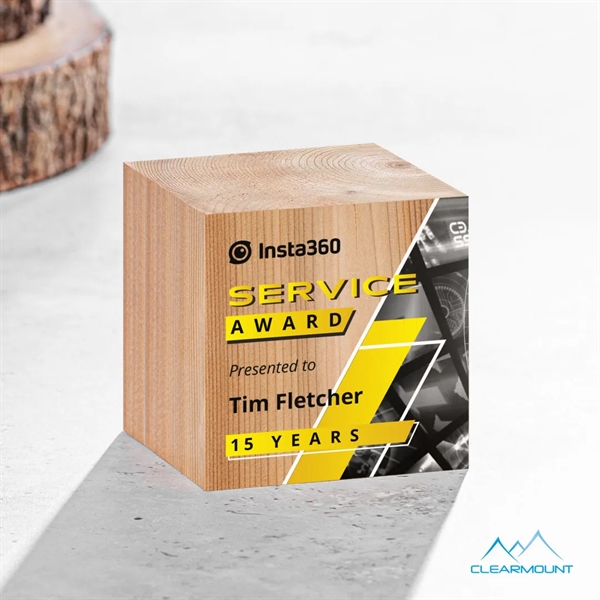 The Feuille Award is a simple wooden cube that has so... from ASI 84592 St Regis Group / Clearmount