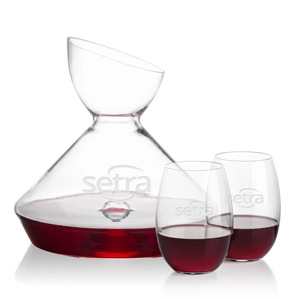 The Woodbury Carafe and wine glasses set will make a statement... from ASI 84592 St Regis Group