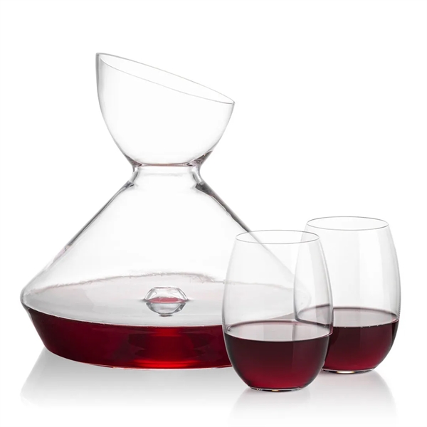 The Woodbury Carafe and wine glasses set will make a statement... from ASI 84592 St Regis Group