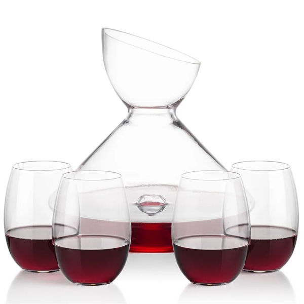 The Woodbury Carafe and wine glasses set will make a statement... from ASI 84592 St Regis Group