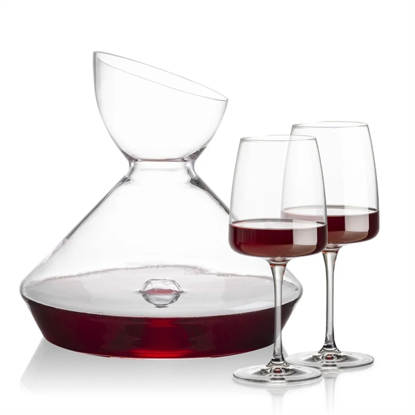 The Woodbury Carafe and wine glasses set will make a statement... from ASI 84592 St Regis Group