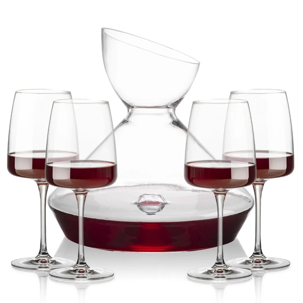 The Woodbury Carafe and wine glasses set will make a statement... from ASI 84592 St Regis Group