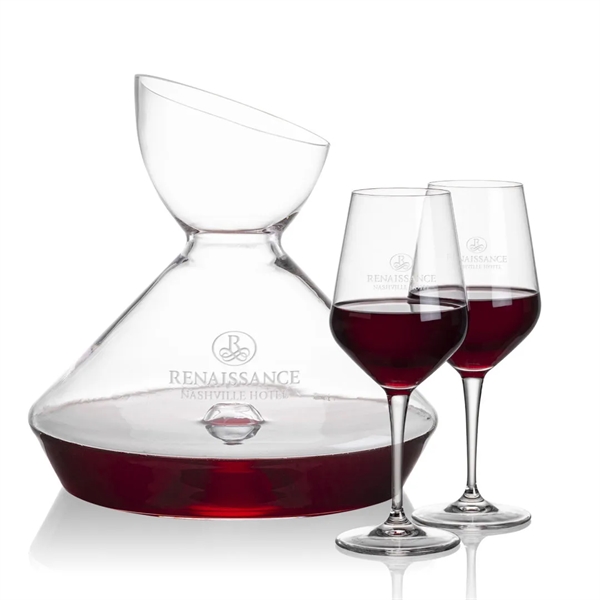 The Woodbury Carafe and wine glasses set will make a statement... from ASI 84592 St Regis Group
