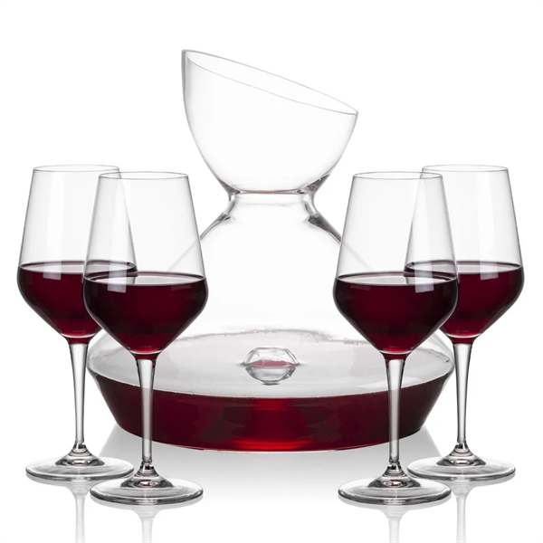 The Woodbury Carafe and wine glasses set will make a statement... from ASI 84592 St Regis Group
