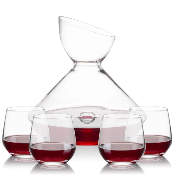 The Woodbury Carafe and wine glasses set will make a statement... from ASI 84592 St Regis Group