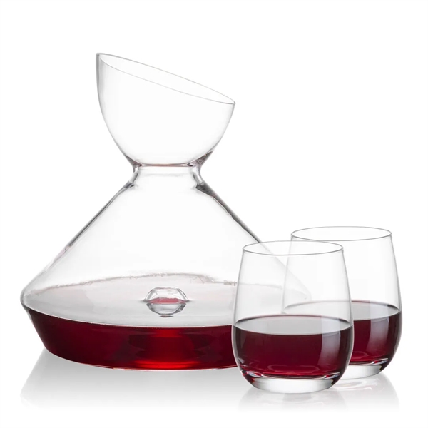 The Woodbury Carafe and wine glasses set will make a statement... from ASI 84592 St Regis Group