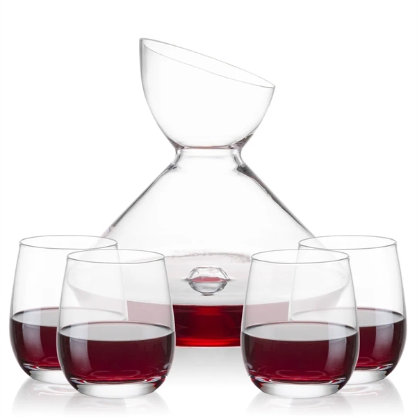 The Woodbury Carafe and wine glasses set will make a statement... from ASI 84592 St Regis Group
