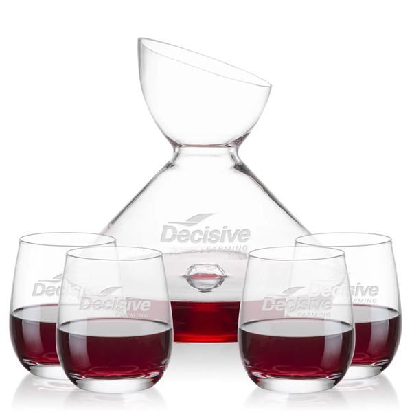 The Woodbury Carafe and wine glasses set will make a statement... from ASI 84592 St Regis Group