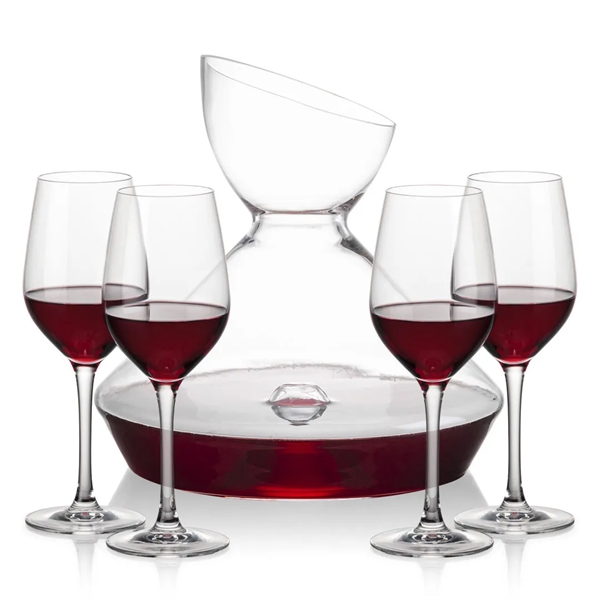 The Woodbury Carafe and wine glasses set will make a statement... from ASI 84592 St Regis Group