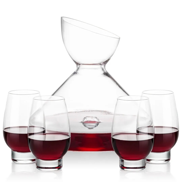 The Woodbury Carafe and wine glasses set will make a statement... from ASI 84592 St Regis Group
