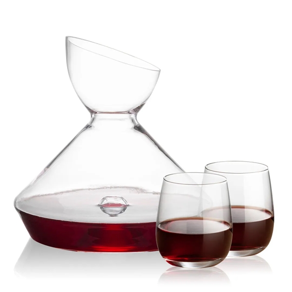 The Woodbury Carafe and wine glasses set will make a statement... from ASI 84592 St Regis Group