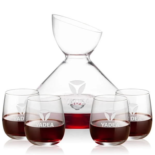 The Woodbury Carafe and wine glasses set will make a statement... from ASI 84592 St Regis Group