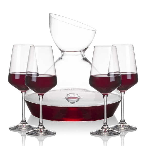 The Woodbury Carafe and wine glasses set will make a statement... from ASI 84592 St Regis Group