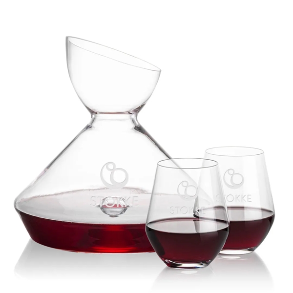 The Woodbury Carafe and wine glasses set will make a statement... from ASI 84592 St Regis Group
