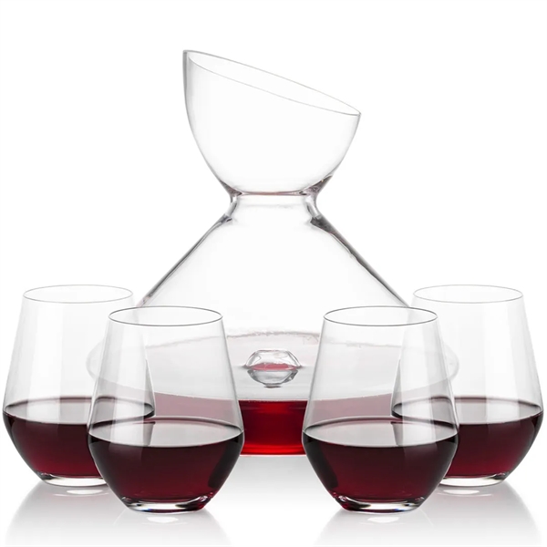 The Woodbury Carafe and wine glasses set will make a statement... from ASI 84592 St Regis Group