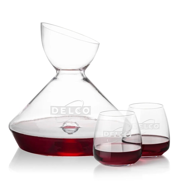 The Woodbury Carafe and wine glasses set will make a statement... from ASI 84592 St Regis Group