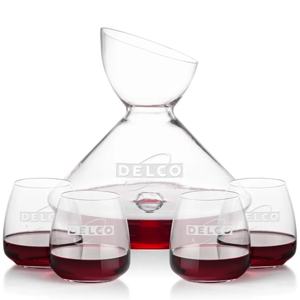 The Woodbury Carafe and wine glasses set will make a statement... from ASI 84592 St Regis Group