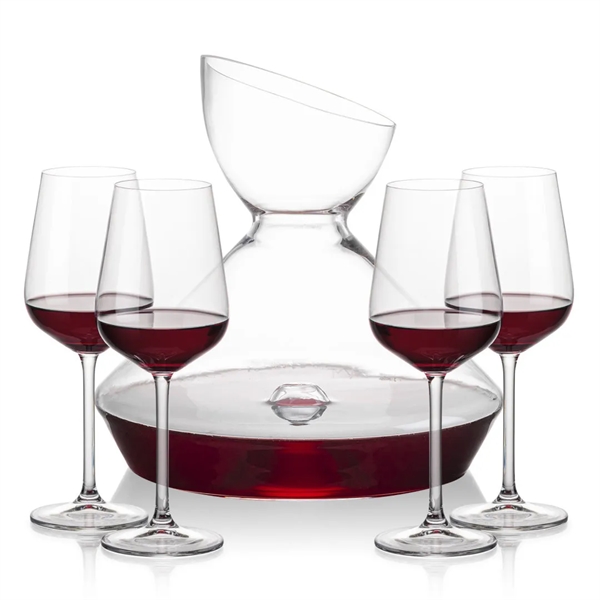The Woodbury Carafe and wine glasses set will make a statement... from ASI 84592 St Regis Group