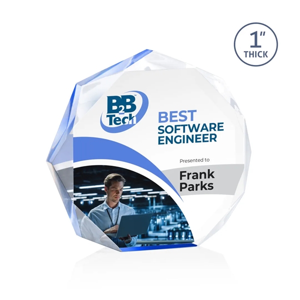 The Piedmont VividPrint™ Award is a dynamic freestanding polygon with recessed... from ASI 84592 St Regis Group / St Regis