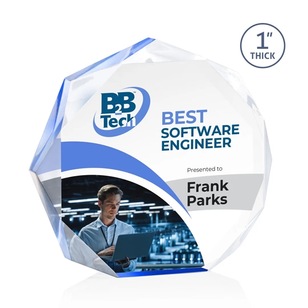 The Piedmont VividPrint™ Award is a dynamic freestanding polygon with recessed... from ASI 84592 St Regis Group / St Regis