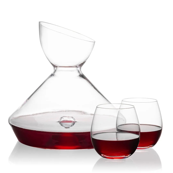 The Woodbury Carafe and wine glasses set will make a statement... from ASI 84592 St Regis Group