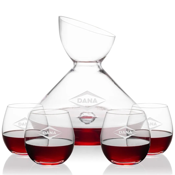 The Woodbury Carafe and wine glasses set will make a statement... from ASI 84592 St Regis Group