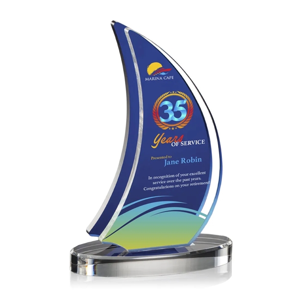 The sail shape of the Matsuda VividPrint™ Award is given a... from ASI 84592 St Regis Group / St Regis
