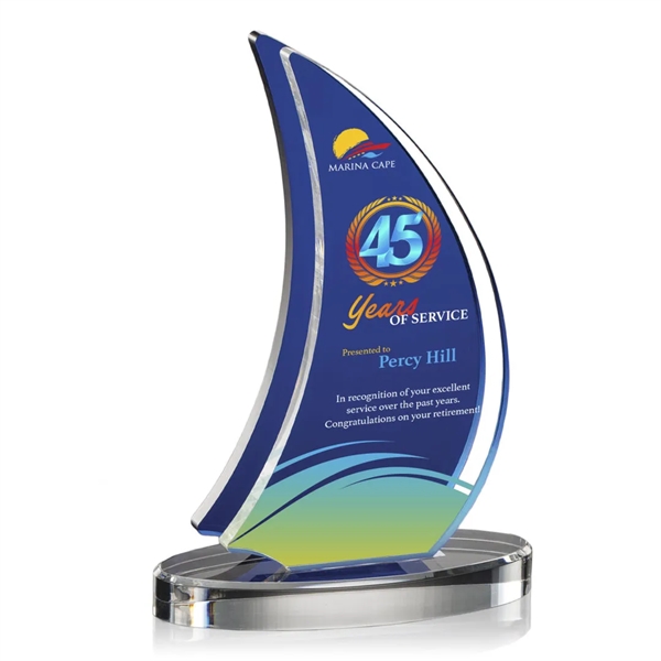 The sail shape of the Matsuda VividPrint™ Award is given a... from ASI 84592 St Regis Group / St Regis