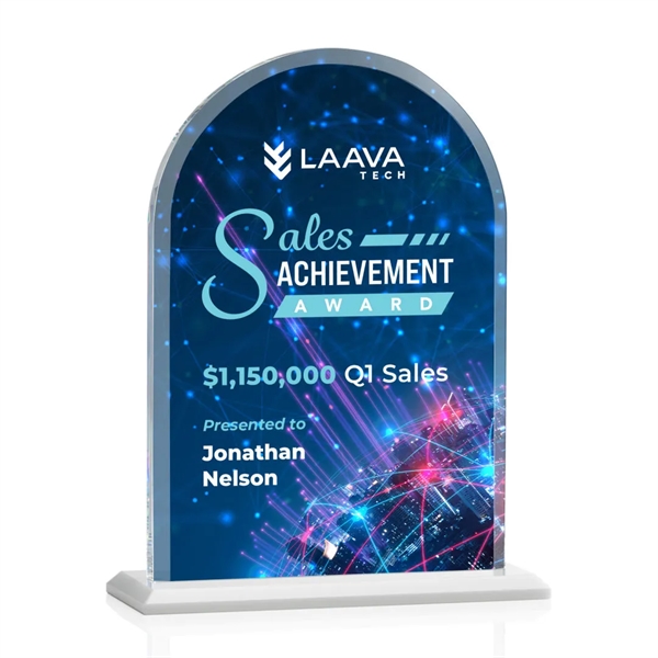 The Magnificent Bridgeport VividPrint™ Award on base features a 0.75" thick... from ASI 84592 St Regis Group / St Regis