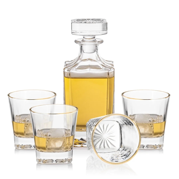 The Seneca Decanter & OTR set features a squared shape decanter... from ASI 84592 St Regis Group