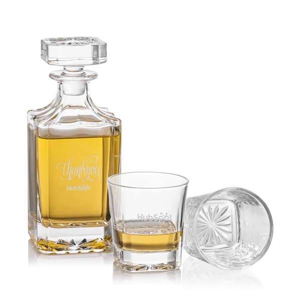 The Seneca Decanter & OTR set features a squared shape decanter... from ASI 84592 St Regis Group