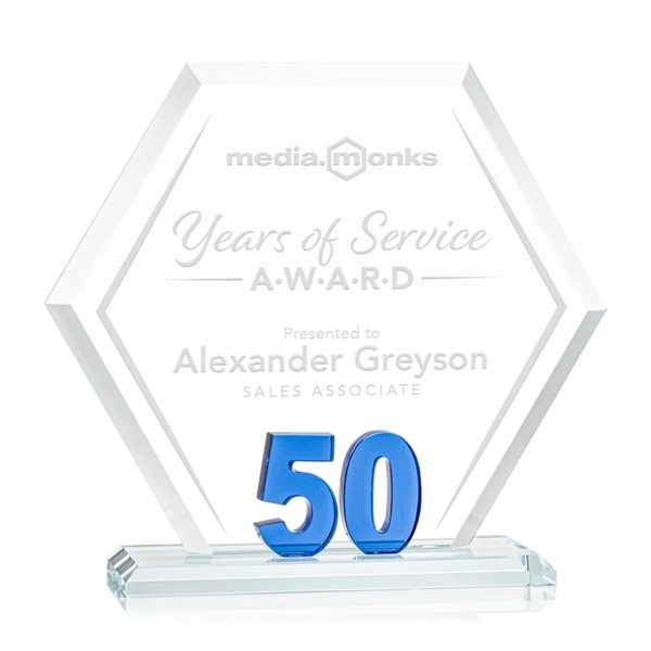 Mark a milestone in your organization with our Starfire Crystal hexagon... from ASI 84592 St Regis Group / St Regis