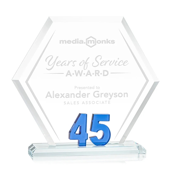 Mark a milestone in your organization with our Starfire Crystal hexagon... from ASI 84592 St Regis Group / St Regis