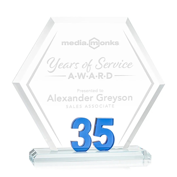 Mark a milestone in your organization with our Starfire Crystal hexagon... from ASI 84592 St Regis Group / St Regis