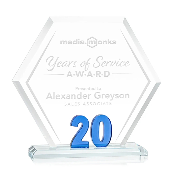 Mark a milestone in your organization with our Starfire Crystal hexagon... from ASI 84592 St Regis Group / St Regis