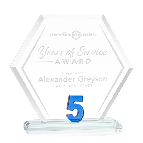 Mark a milestone in your organization with our Starfire Crystal hexagon... from ASI 84592 St Regis Group / St Regis