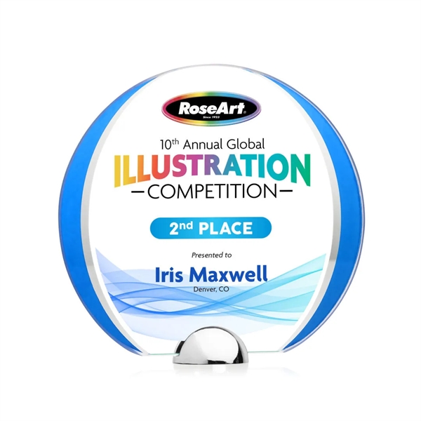 Made of Starfire Crystal, the beautiful round Stanton VividPrint™ Award features... from ASI 84592 St Regis Group / St Regis