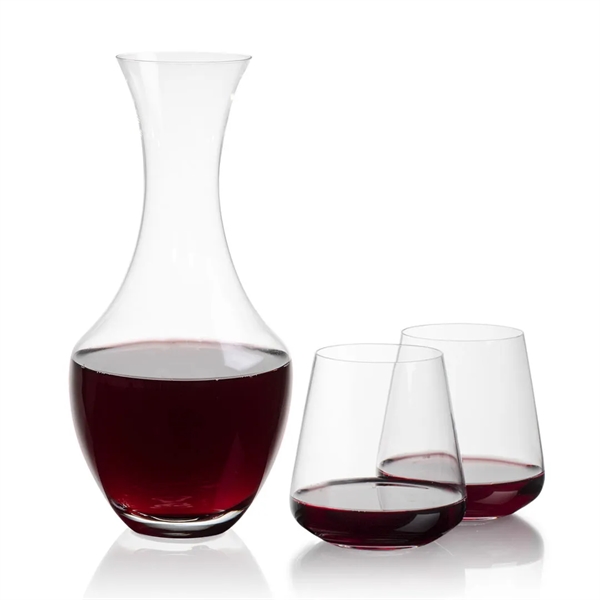 The 50oz Oldham Carafe is combined with your choice of 
2... from ASI 84592 St Regis Group
