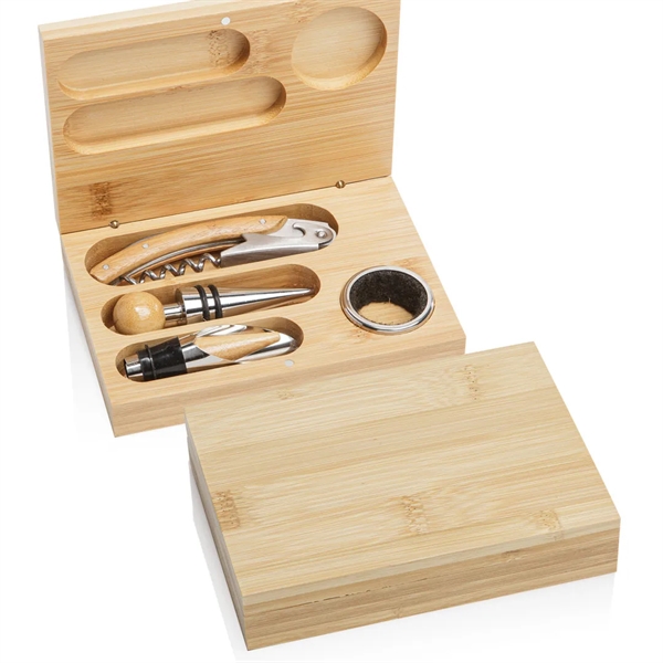 Celebrate your love for wine with our Bamboo Wine Accessory Set!... from ASI 84592 St Regis Group