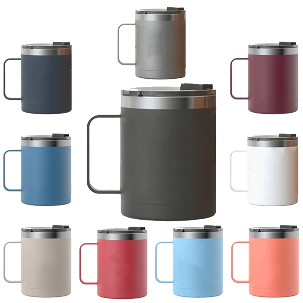 RTIC 12 ounce insulated stainless steel ringed coffee mug with lid... from ASI 74601 Calico