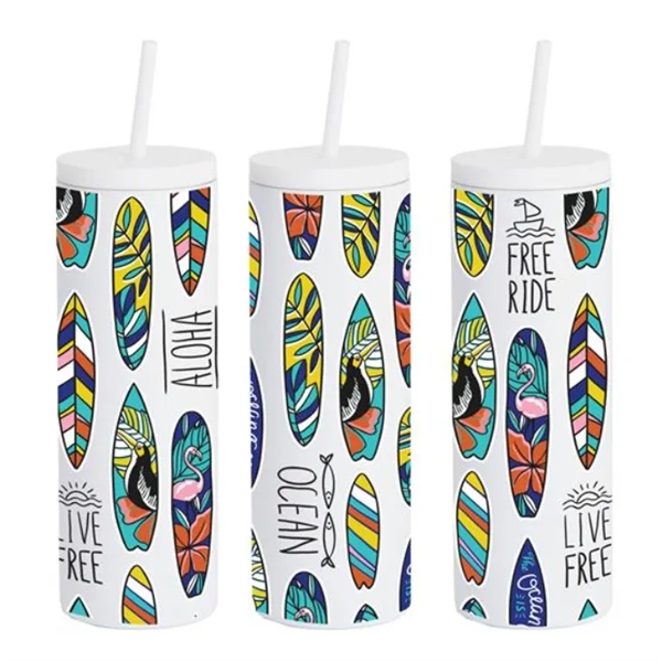 20 oz. insulated stainless steel tumbler with straw and lid.... from ASI 90807 Tekweld